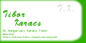 tibor karacs business card